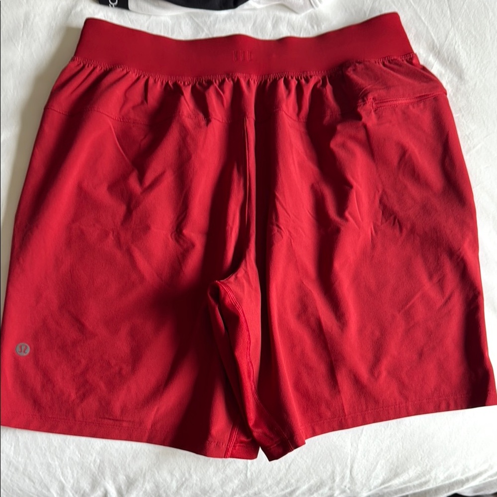 lululemon athletica Men's Vibrant Red Athletic Shorts